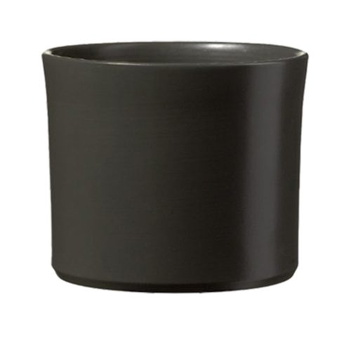 CERAMIC PLANT POT, MIAMI, MATTE ANTHRACITE