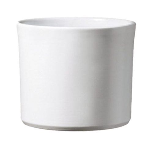 K192441 CERAMIC PLANT POT, MIAMI, MATTE WHITE