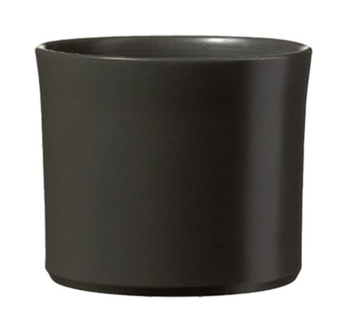 K192450 CERAMIC PLANT POT, MIAMI, MATTE ANTHRACITE