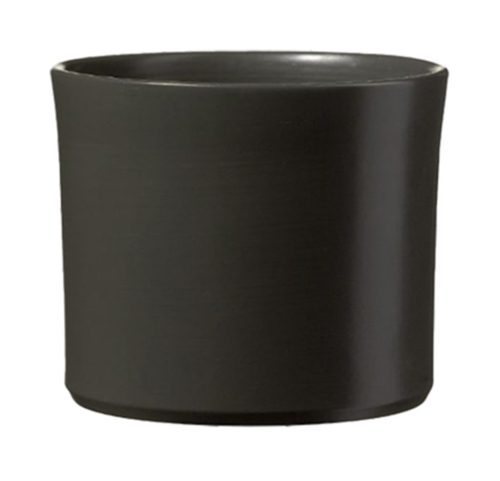 CERAMIC PLANT POT, MIAMI, MATTE ANTHRACITE