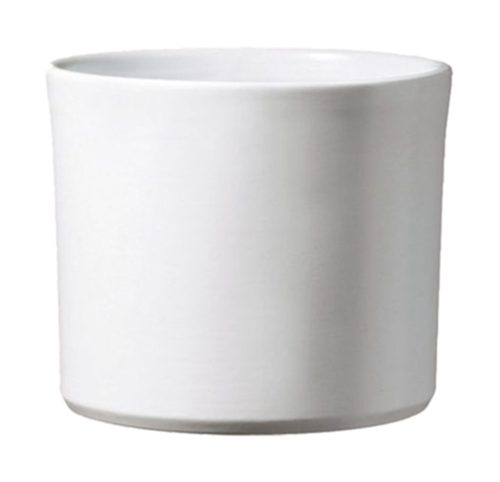 K192451 CERAMIC PLANT POT, MIAMI, MATTE WHITE