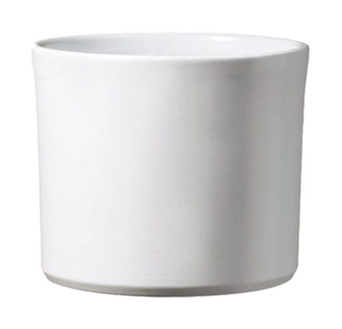 CERAMIC PLANT POT, MIAMI, MATTE WHITE