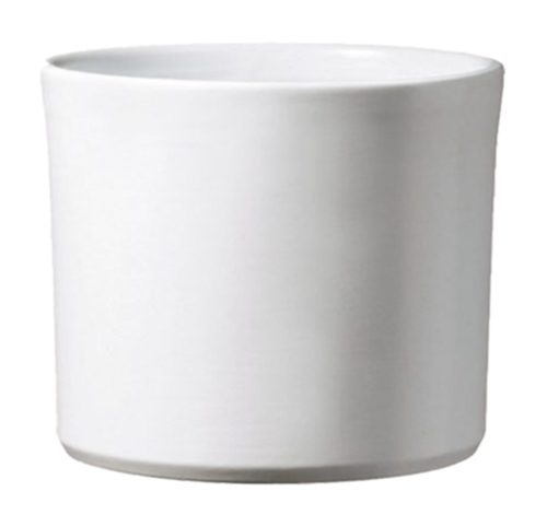 CERAMIC PLANT POT, MIAMI, MATTE WHITE