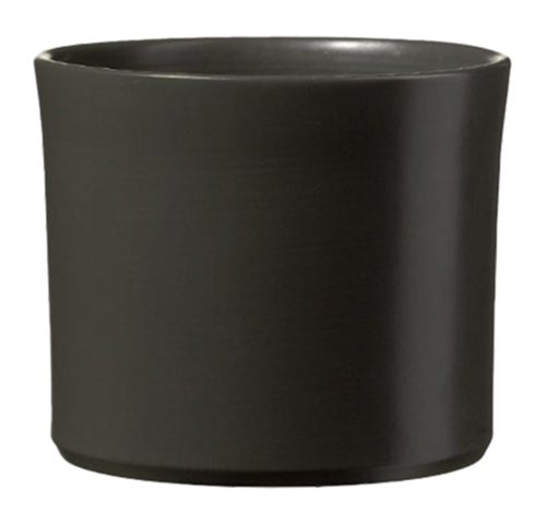 K192470 CERAMIC PLANT POT, MIAMI, MATTE ANTHRACITE