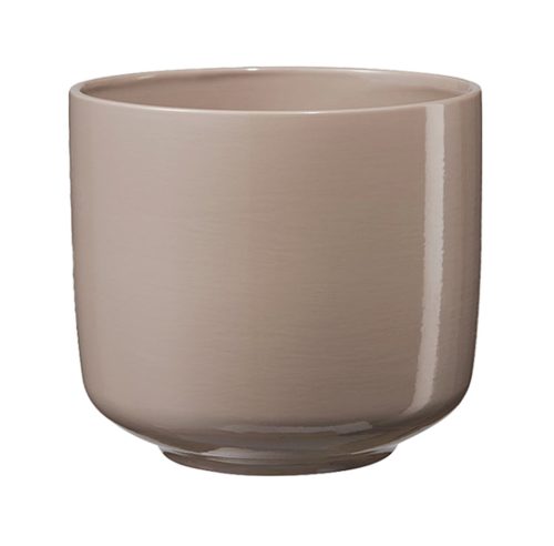 CERAMIC PLANT POT, BARI, BEIGE
