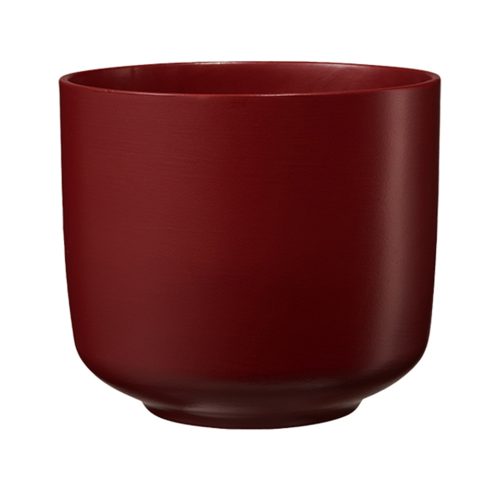 K192614 CERAMIC PLANT POT, BARI GLAMOUR, MATTE RED WINE