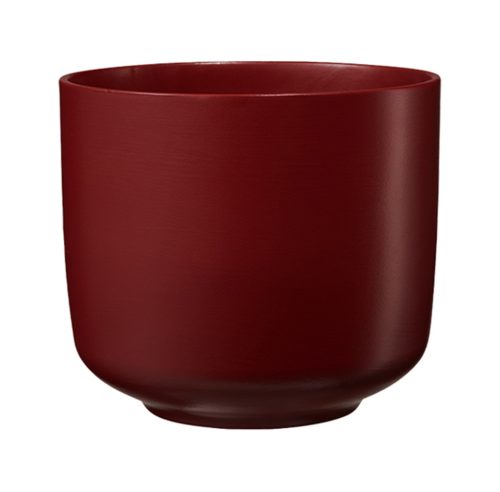 CERAMIC PLANT POT, BARI GLAMOUR, MATTE RED WINE