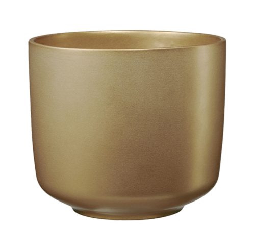CERAMIC PLANT POT, BARI GLAMOUR, PEARL GOLD