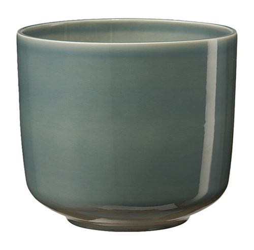 K192623 CERAMIC PLANT POT, BARI, GREEN BLUE