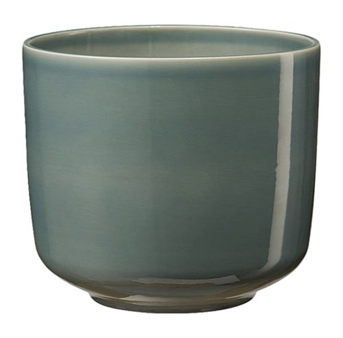 CERAMIC PLANT POT, BARI, GREEN BLUE