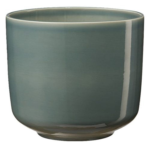 CERAMIC PLANT POT, BARI, GREEN BLUE