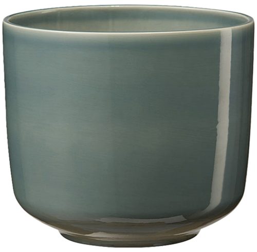 CERAMIC PLANT POT, BARI, GREEN BLUE