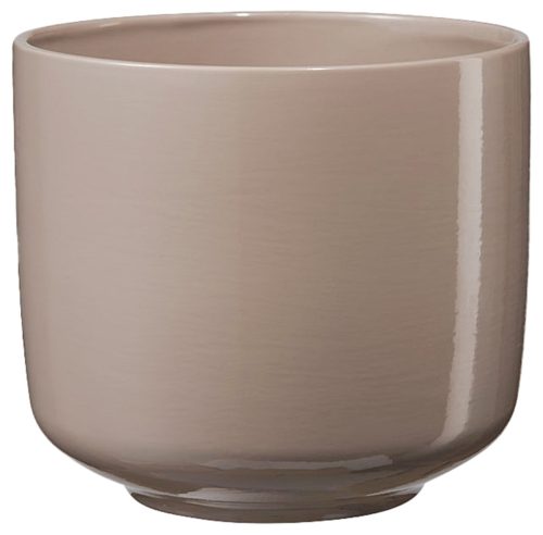 CERAMIC PLANT POT, BARI, BEIGE