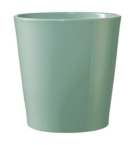 CERAMIC PLANT POT, DALLAS BREEZE, GLACIER BLUE