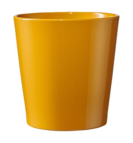 CERAMIC PLANT POT, DALLAS BREEZE, MUSTARD YELLOW