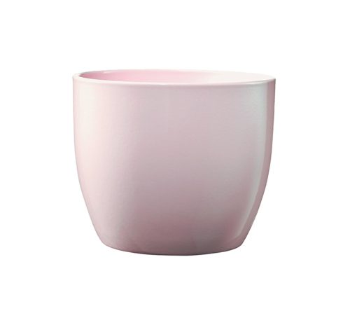 K192837 CERAMIC PLANT POT, BASEL ELEGANT, PEARL PINK