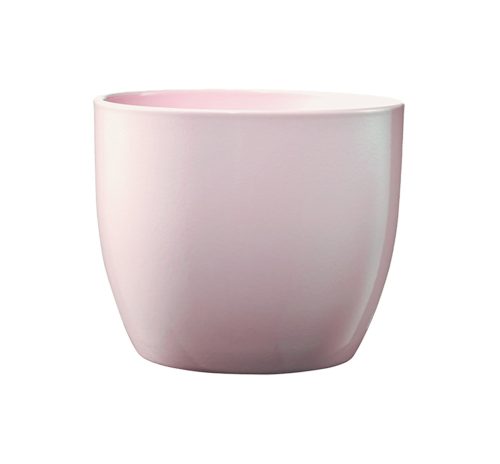 K192838 CERAMIC PLANT POT, BASEL ELEGANT, PEARL PINK