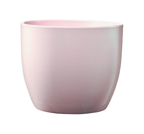 K192840 CERAMIC PLANT POT, BASEL ELEGANT, PEARL PINK