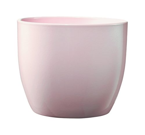 CERAMIC PLANT POT, BASEL ELEGANT, PEARL PINK