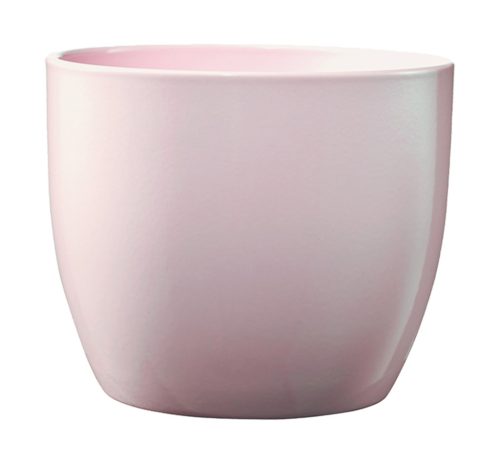 CERAMIC PLANT POT, BASEL ELEGANT, PEARL PINK