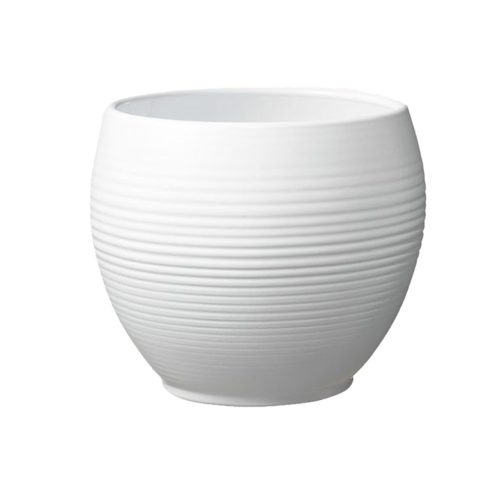 K192893 CERAMIC PLANT POT, MANACOR, MATTE FEHÉR