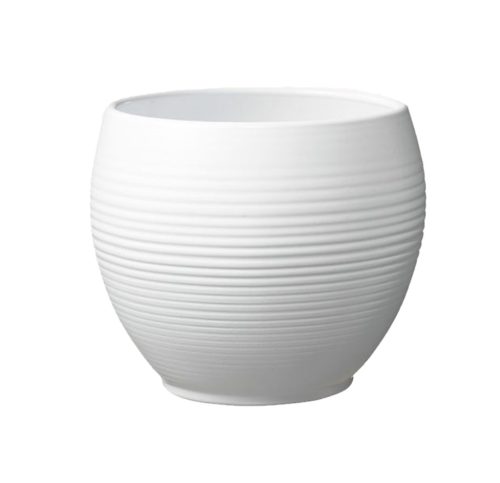 CERAMIC PLANT POT, MANACOR, MATTE FEHÉR