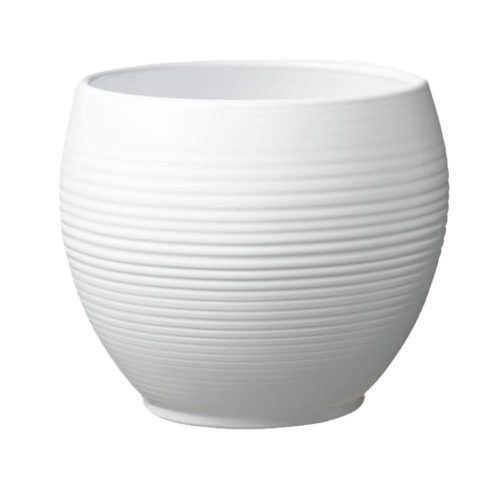 CERAMIC PLANT POT, MANACOR, MATTE FEHÉR