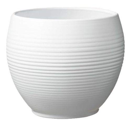CERAMIC PLANT POT, MANACOR, MATTE FEHÉR