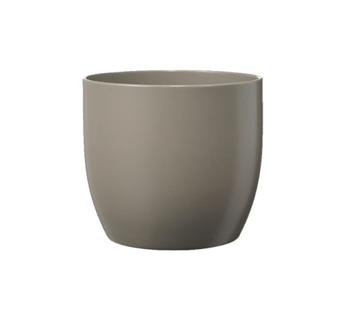CERAMIC PLANT POT, BASEL FASHION, MATTE GRAY