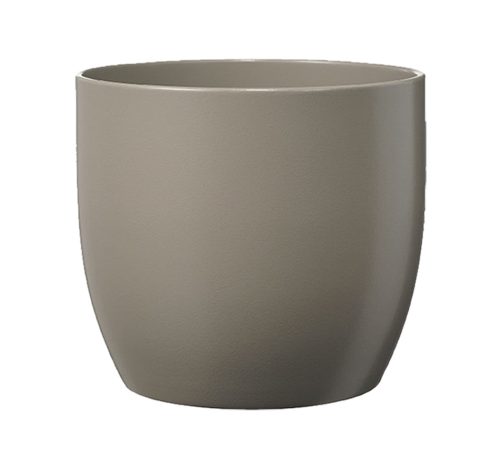 K193241 CERAMIC PLANT POT, BASEL FASHION, MATTE GRAY