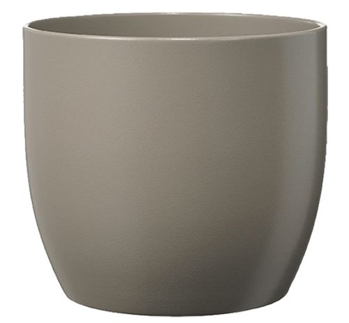 K193271 CERAMIC PLANT POT, BASEL FASHION, MATTE GRAY