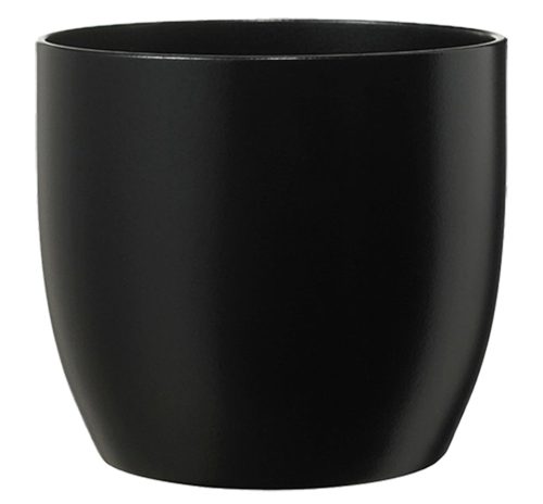 K193272 CERAMIC PLANT POT, BASEL FASHION, MATTE BLACK