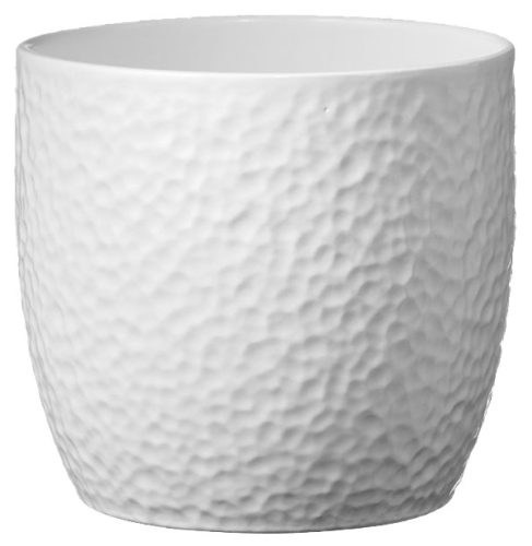 K193506 CERAMIC PLANT POT, BOSTON MATTE WHITE