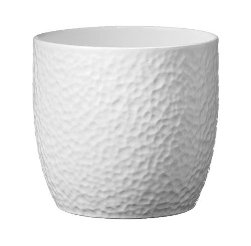 K193508 CERAMIC PLANT POT, BOSTON MATTE WHITE