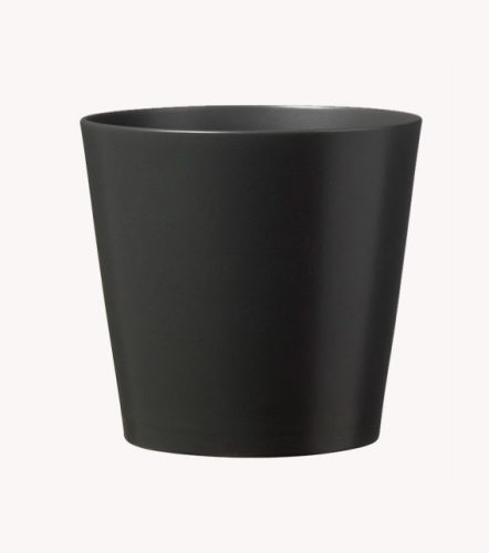 K193578 CERAMIC PLANT POT, DALLAS ESPRIT, MATTE ANTHRACITE