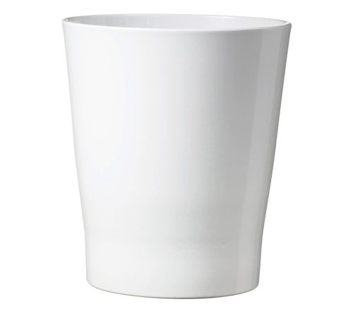 CERAMIC ORCHID POT, MERINA, SHINY WHITE