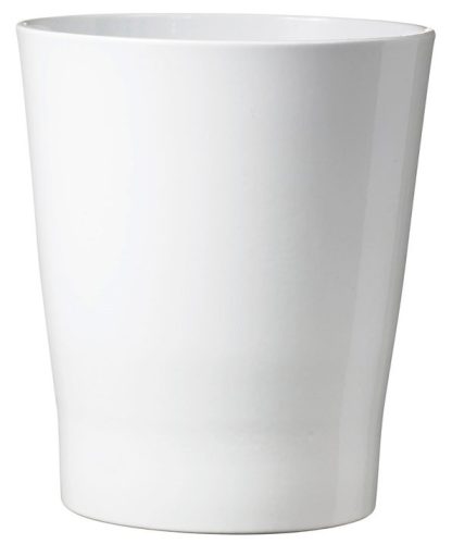 CERAMIC ORCHID POT, MERINA, SHINY WHITE