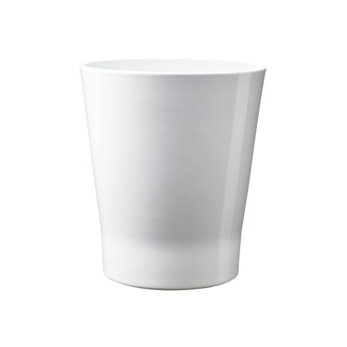 CERAMIC ORCHID POT, MERINA, SHINY WHITE