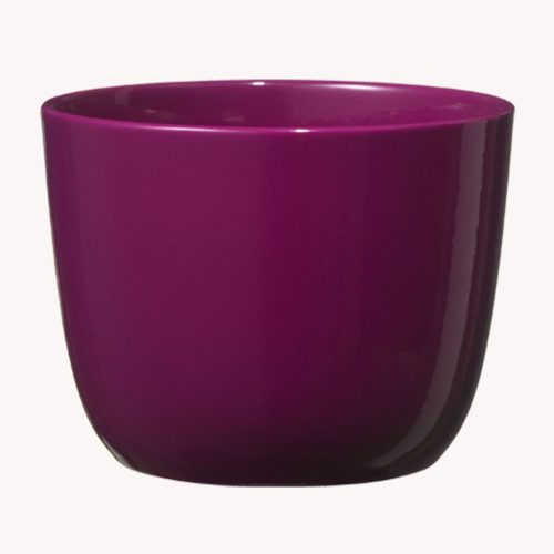 CERAMICPLANT POT, SEVILLA, SHINY BLACKBERRY