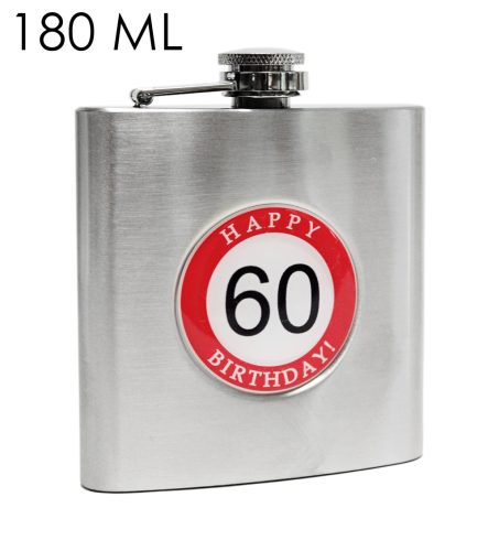 FLASK STAINLESS STEEL WITH 60YEARS  LETTERING