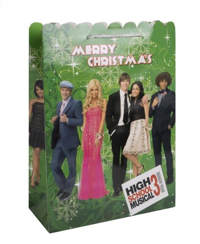 DISNEY PAPER GIFT BAG, HIGH SCHOOL MUSICAL 3 CSAPAT MERRY CHRISTMAS FELIRAT