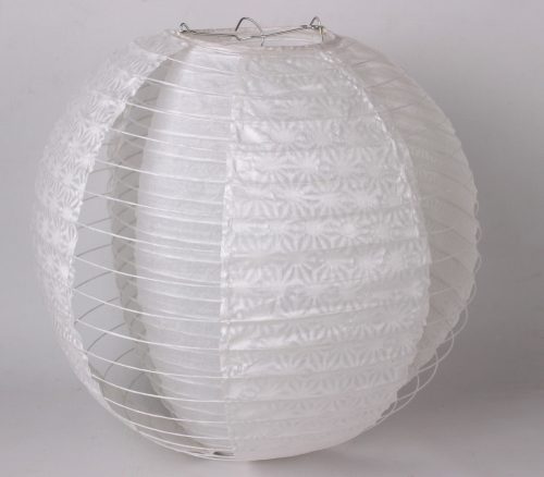 K372303 PAPER LANTERN WITH DOUBLE BALL WHITE