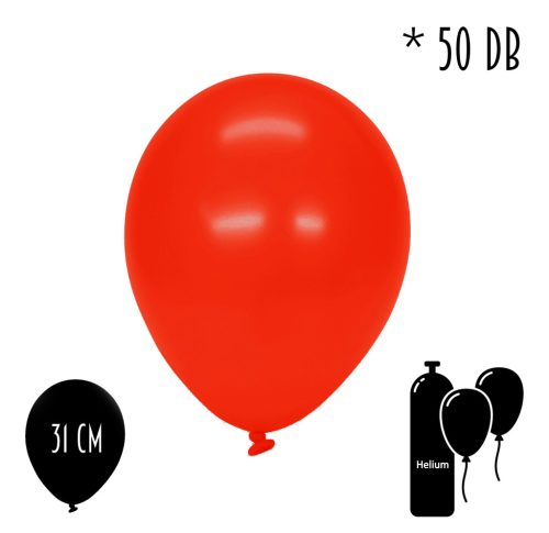 BALLOON SET OF 50 METAL RED   RED
