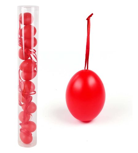 PVC EGG SET OF 12  RED