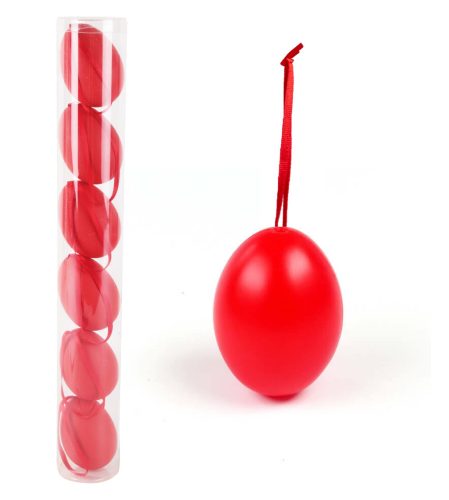 PVC EGG SET OF 6 RED