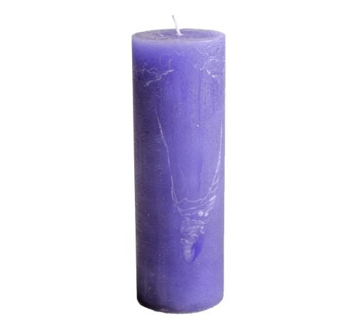 CANDLE RUSTIC CYLINDER SHAPE LAVENDER