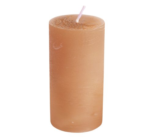 CANDLE RUSTIC CYLINDER SHAPE VINTAGE  PEACH