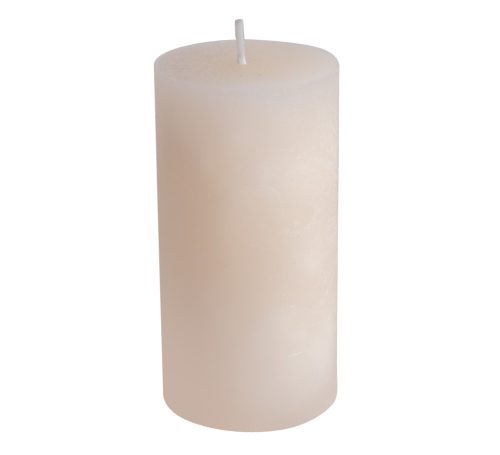 CANDLE RUSTIC CYLINDER SHAPE VINTAGE CREAM