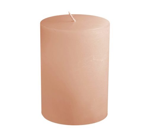 CANDLE RUSTIC CYLINDER SHAPE VINTAGE  PEACH