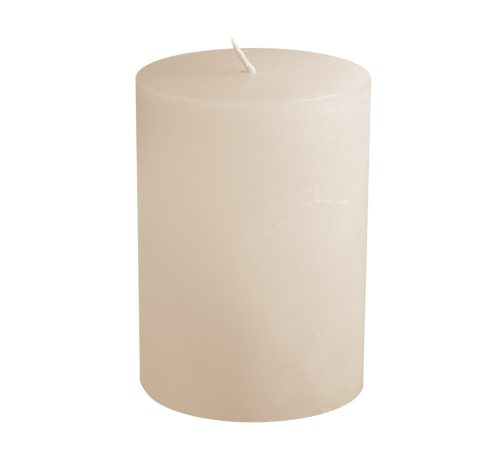 CANDLE RUSTIC CYLINDER SHAPE VINTAGE CREAM